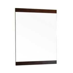 Bellaterra Home Saylor 32 in. L x 24 in. W Solid Wood Frame Wall Mirror in Walnut 804366 MIRROR