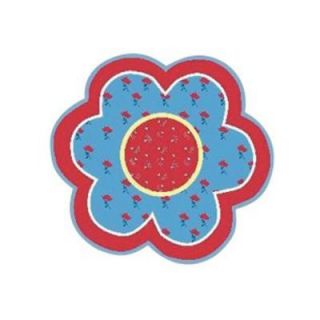LA Rug Inc. Fun Time Shape Bandana Flower Multi Colored 39 in. Round Accent Rug FTS 186 39RD