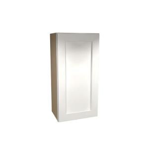 Home Decorators Collection Assembled 12x30x12 in. Wall Single Door Cabinet in Newport Pacific White W1230L NPW