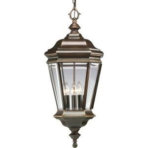 Progress Lighting Crawford Collection 4 Light Outdoor Hanging Oil Rubbed Bronze Lantern P5574 108