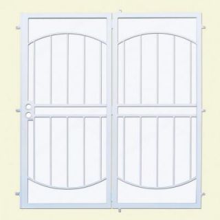 Unique Home Designs Arcada Patio 72 in. x 80 in. White Steel Security Door with Expanded Metal Screen SPD0640072E001