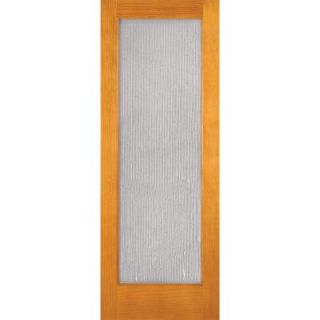 Feather River Doors Bamboo Casting Woodgrain 1 Lite Unfinished Pine Interior Door Slab EN15012468G460