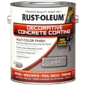 Rust Oleum Concrete Stain 1 gal. Slate Decorative Concrete Coating (2 Pack) 266552