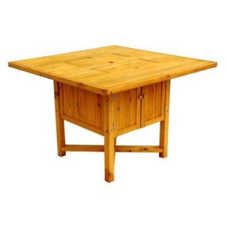 Leisure Season 43 in. Square Cypress Cooler Patio Table CT4330