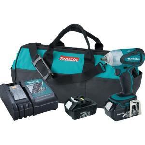Makita 18 Volt LXT Lithium Ion Cordless 3/8 in. Impact Wrench Kit BTW253
