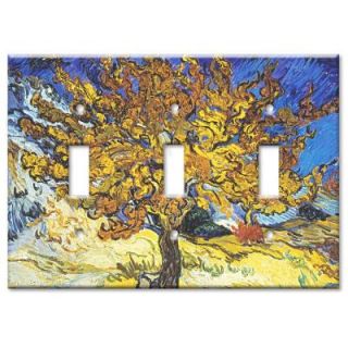 Art Plates Van Gogh Mulberry Tree   Triple Toggle Wall Plate T 306