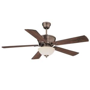 Illumine 52 in. Brushed Pewter Ceiling Fan with White Scavo Glass CLI SH202853117