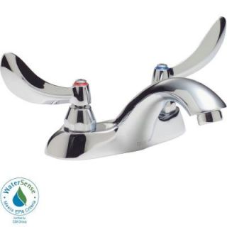 Delta Commercial 4 in. 2 Handle Low Arc Bathroom Faucet in Chrome 21C144
