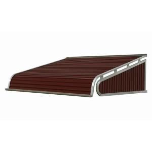 NuImage Awnings 7 ft. 2100 Series Aluminum Door Canopy (16 in. H x 42 in. D) in Burgundy 21X7X8416XX05X