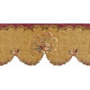 The Wallpaper Company 11 in. x 15 ft. Red and Brown Lyon Border WC1284168