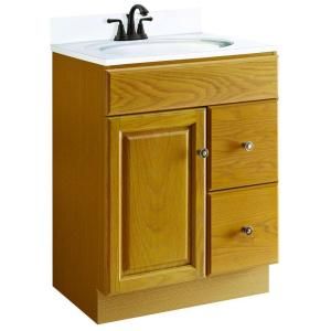 Design House Claremont 24 in. W x 21 in. D Vanity Cabinet Only Unassembled in Honey Oak 545145