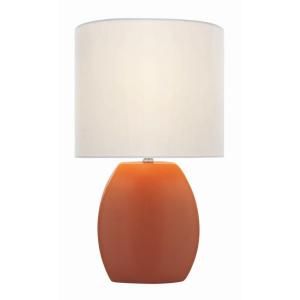Filament Design 1 Light 17 in. White Table Lamp with White Fabric Shade CLI LS 21506ORN
