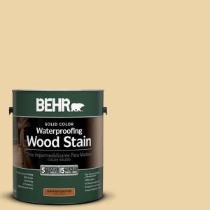 BEHR 1 Gal. #SC 133 Yellow Cream Solid Color Waterproofing Wood Stain 21101
