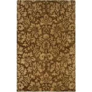 LR Resources Transitional Brown Rectangle 7 ft. 9 in. x 9 ft. 9 in. Plush Indoor Area Rug LR9304 BW810