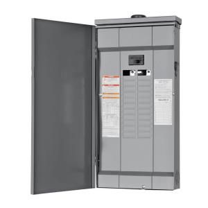 Square D by Schneider Electric Homeline 125 Amp 24 Space 24 Circuit Outdoor Main Breaker Load Center HOM24M125RB