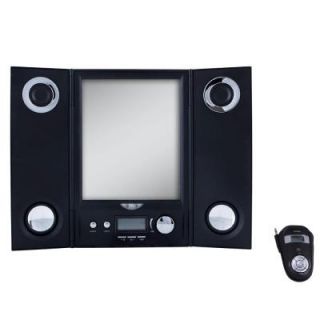 Zadro iSing Shower Radio and Fogless Mirror in Black DSCONTINUED DISCONTINUED TRI01