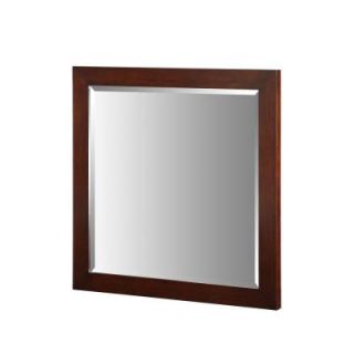 Xylem Essence 30 in. x 30 in. Framed Wall Mirror in Dark Walnut M ESSENCE 30DW