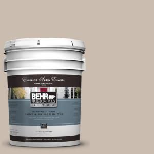 BEHR Premium Plus Ultra 5 gal. #PPU5 13 Creamy Mushroom Satin Enamel Exterior Paint 985005