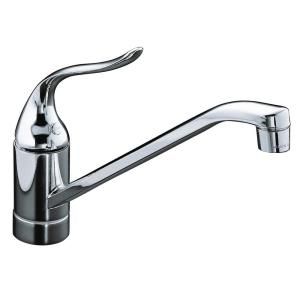 KOHLER Coralais 1 Hole Single Control Kitchen Sink Faucet Less Escutcheon in Polished Chrome K 15175 F CP