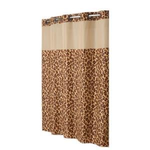 Hookless Shower Curtain Mystery with Peva Liner in Leapard Print RBH40MY397