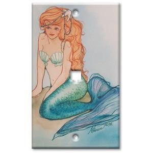 Art Plates Mermaid   Phone Jack Wall Plate PH 31