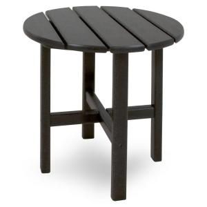 Ivy Terrace Classics Black 18 in. Round Patio Side Table IVRT18BL