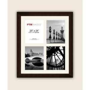 PTM Images 4 Opening 8 in. x 10 in. White Matted Bronze Photo Collage Frame 8 0512