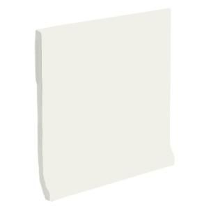 U.S. Ceramic Tile Color Collection Matte Bone 4 1/4 in. x 4 1/4 in. Ceramic Stackable Cove Base Wall Tile DISCONTINUED U278 AT3401