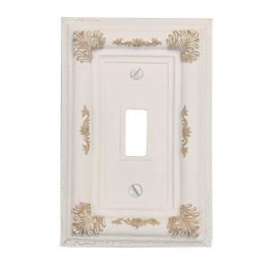 Amerelle Isabella 2 Toggle Wall Plate   Antique White 8350TAW