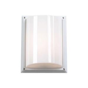 PLC Lighting 1 Light Outdoor White Wall Sconce with Matte Opal Glass CLI HD1870WH