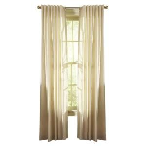 Martha Stewart Living Hemp Faux Silk Back Tab Curtain, 63 in. Length 1621907