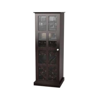 Atlantic Windowpane 24 Wine Cabinet in Espresso 94835842