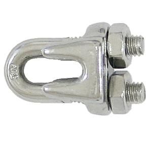 Lehigh 1/4 in. Stainless Steel Wire Rope Thimble and Clamp Set 7462S 6
