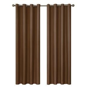 Eclipse Dane Blackout Chocolate Curtain Panel, 95 in. Length 12972052095CHC