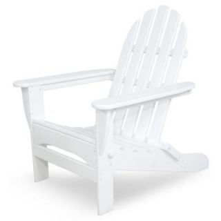 Ivy Terrace Classics White Folding Adirondack Patio Chair IVAD5030WH