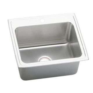 Elkay Gourmet Perfect Drain Top Mount Stainless Steel 21x15 3/4x10 2 Hole Single Bowl Kitchen Sink DLR252210PD2