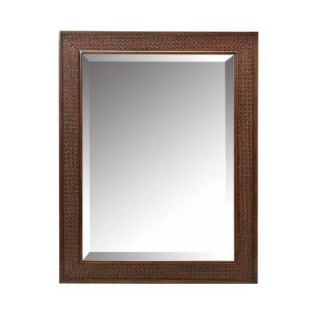 Home Decorators Collection Ansley 32 in. L x 25 in. W Wall Mirror in Walnut 1127300820