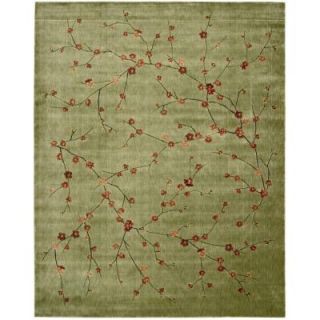 Nourison Cherry Blossom Green 5 ft. 6 in. x 7 ft. 5 in. Area Rug 538345