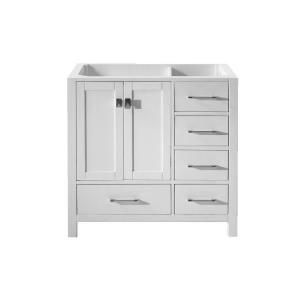 Virtu USA Caroline Avenue 36 in. Vanity Cabinet Only in White GS 50036 CAB WH
