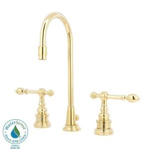 KOHLER IV Georges Brass 8 in. Widespread 2 Handle High Arc Bathroom Faucet in Vibrant Polished Brass K 6813 4 PB