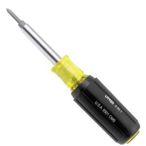 URREA 4 In 1 Screwdriver With 1/4 in. Flat And Phillips Tips 9301CMS