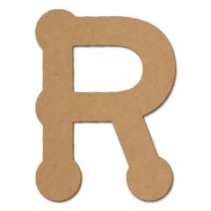 Design Craft MIllworks 8 in. MDF Bubble Wood Letter 47269