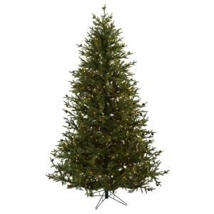 Nearly Natural 7.5 ft. Classic Pine and Pine Cone Christmas Tree 5373