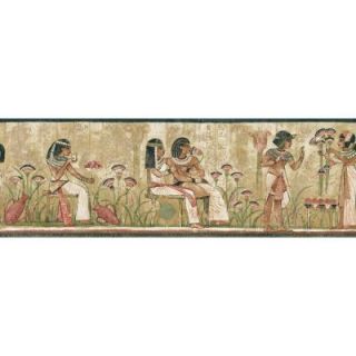 The Wallpaper Company 8 in. x 10 in. Earth Tone Egyptian Border Sample WC1283032S