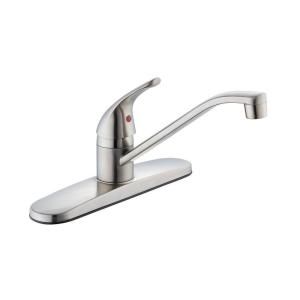 Glacier Bay Single Handle Kitchen Faucet in Stainless Steel 67552 2108D2