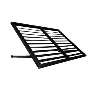 Beauty Mark 6 ft. Bahama Metal Shutter Awning (24 in. H x 24 in. D) in Black OH22 6K