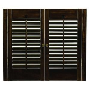 HOMEbasics Traditional Real Wood Walnut Interior Shutter (Price Varies by Size) QSTD2328