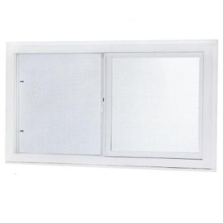 TAFCO WINDOWS Slider Vinyl Windows, 32 in. x 18 in., White, with Dual Pane Insulated Glass PBS3218 I