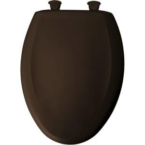 BEMIS Slow Close STA TITE Elongated Closed Front Toilet Seat in Espresso Brown 1200SLOWT 248
