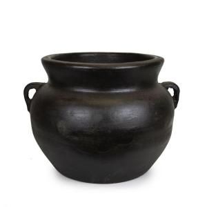 Norcal Pottery 18 in. Brown Leather Ceramic Smooth Handle Pot 100021514